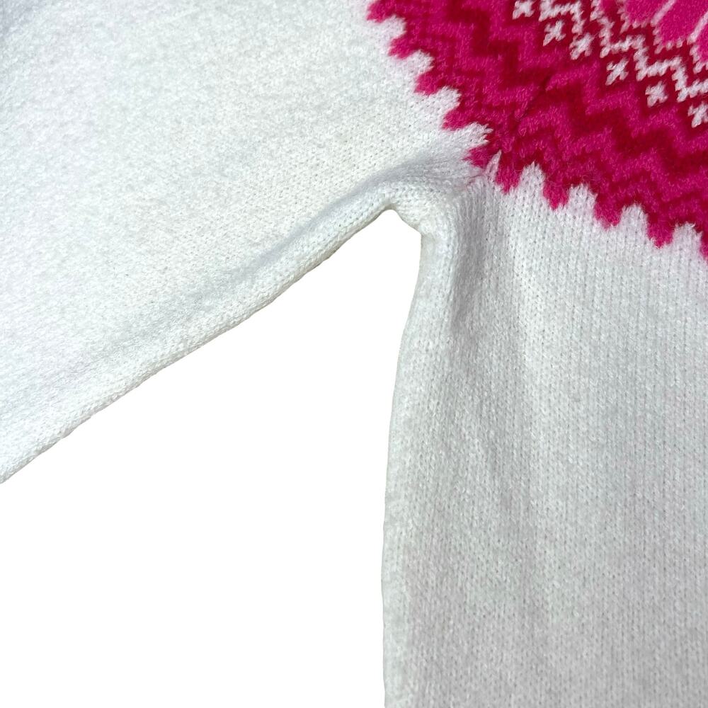 Tuckernuck Hyacinth House Dove Fair Isle Pink Mock Neck Sweater Cottagecore XS - Picture 6 of 10
